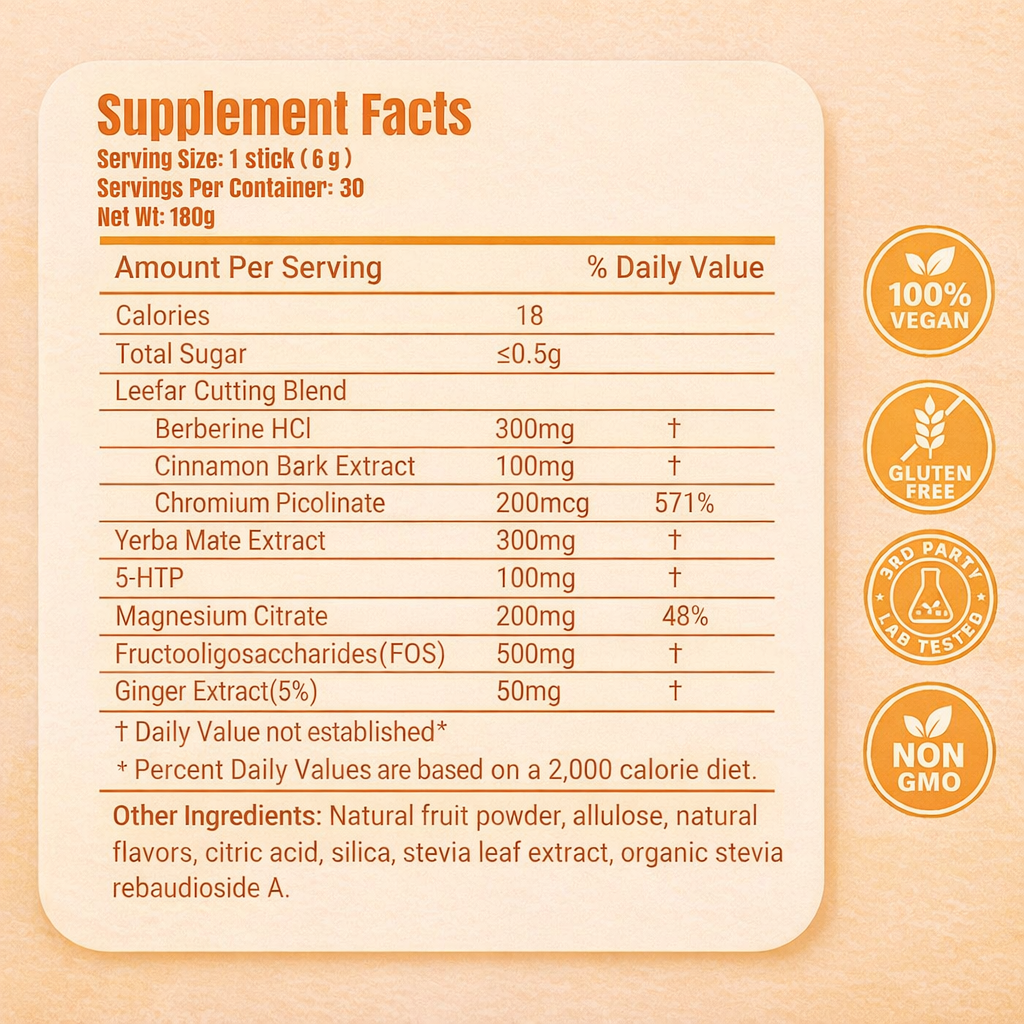 LeeFar Cutting Drink Mix – Berberine & Yerba Mate