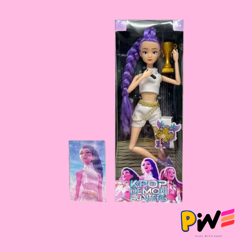 New Anime K-pop Demon Hunter Witch Hunter Group High Appearance Rubber Doll Figurine, Girl's Heart Decoration Doll Holiday Gift