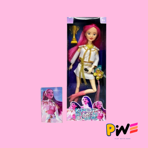 New Anime K-pop Demon Hunter Witch Hunter Group High Appearance Rubber Doll Figurine, Girl's Heart Decoration Doll Holiday Gift