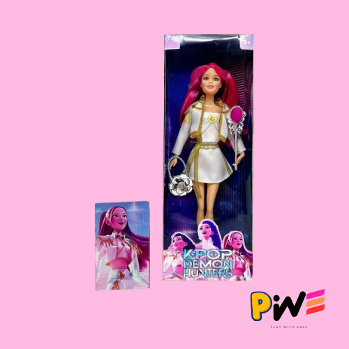 New Anime K-pop Demon Hunter Witch Hunter Group High Appearance Rubber Doll Figurine, Girl's Heart Decoration Doll Holiday Gift