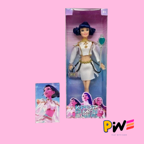 New Anime K-pop Demon Hunter Witch Hunter Group High Appearance Rubber Doll Figurine, Girl's Heart Decoration Doll Holiday Gift