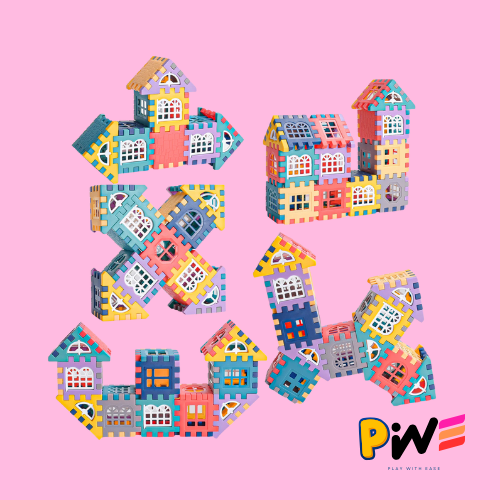 Large scale house building block simulation window design, kindergarten construction, creation of boys and girls large house bui