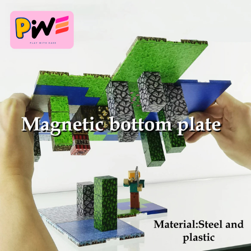 Magnetic Base Plate Variety Baseplates Match Mine World Magnetic Building Blocks Toys for Boys and Girls Children Gift