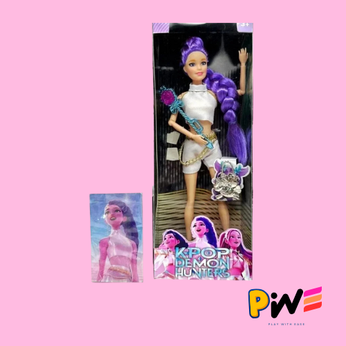 New Anime K-pop Demon Hunter Witch Hunter Group High Appearance Rubber Doll Figurine, Girl's Heart Decoration Doll Holiday Gift