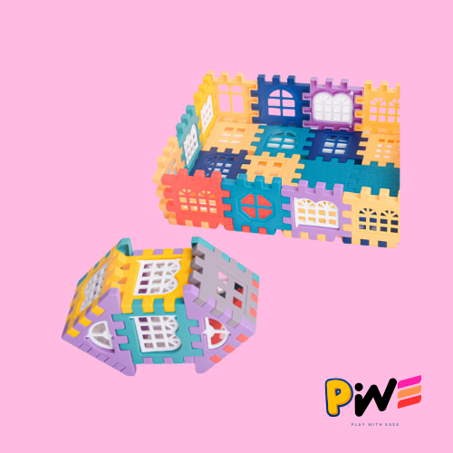 Large scale house building block simulation window design, kindergarten construction, creation of boys and girls large house bui