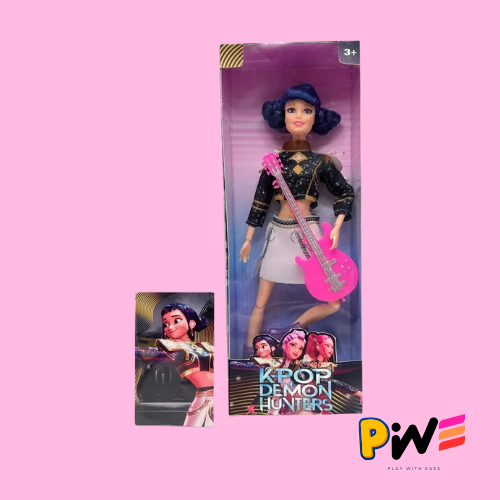 New Anime K-pop Demon Hunter Witch Hunter Group High Appearance Rubber Doll Figurine, Girl's Heart Decoration Doll Holiday Gift