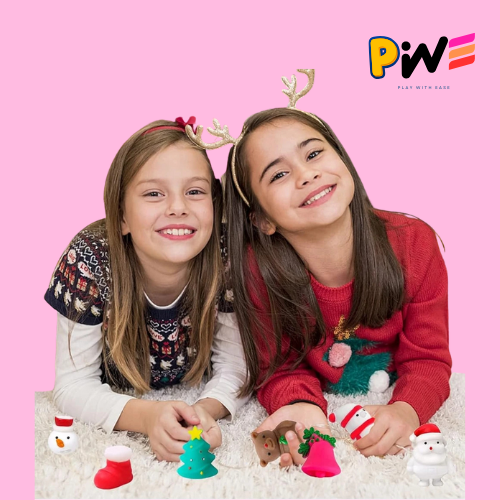 Christmas Toys 12/36PCS for Kids Santa Claus Snowman Stocking Stuffers Mochi Squishy Stress Reliever Anxiety Toy Party Favors