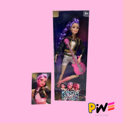 New Anime K-pop Demon Hunter Witch Hunter Group High Appearance Rubber Doll Figurine, Girl's Heart Decoration Doll Holiday Gift