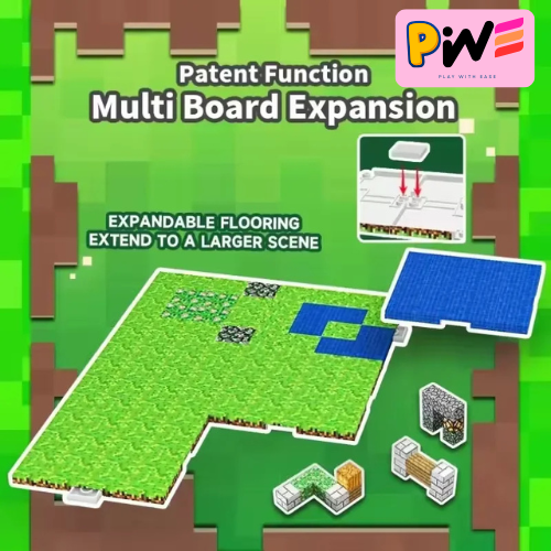 Magnetic Base Plate Variety Baseplates Match Mine World Magnetic Building Blocks Toys for Boys and Girls Children Gift